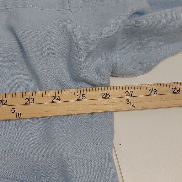 Eileen Fisher Oversized Linen Button Up Shirt Women's Medium Vintage Made in USA - Picture 7 of 8